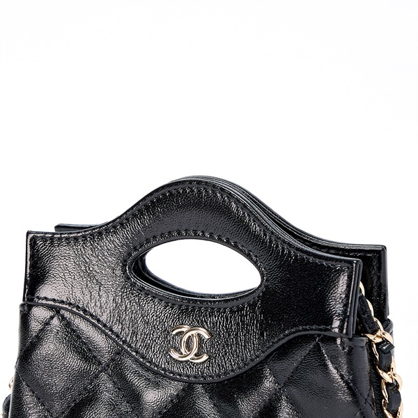 CHANEL マトラッセ チェーンクラッチ ショルダーバッグ AP3875 B16220 94305 ブラック ゴールド ラムスキンの画像3