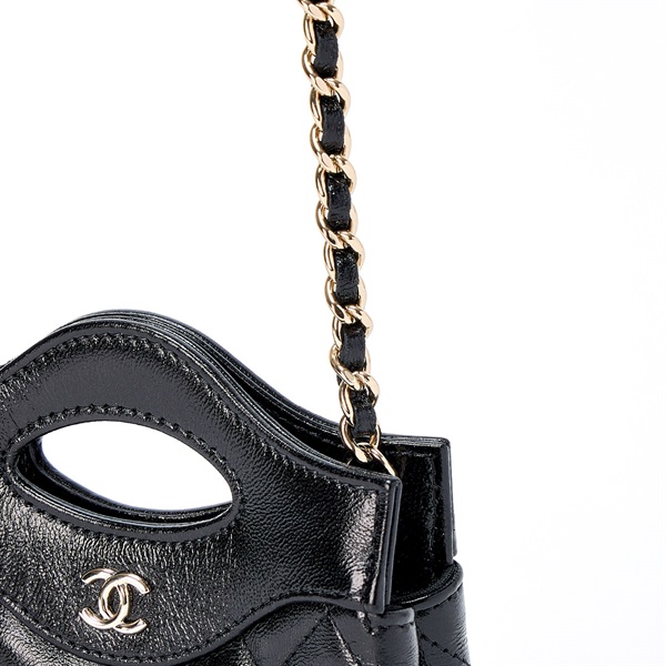 CHANEL マトラッセ チェーンクラッチ ショルダーバッグ AP3875 B16220 94305 ブラック ゴールド ラムスキンの画像5