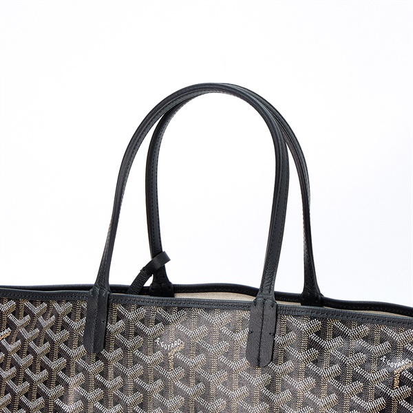 GOYARD サンルイ PM トートバッグ ブラック ブラウン PVCの画像3