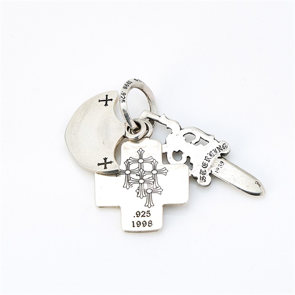 CHROME HEARTS スリートリンケッツ ペンダントトップ シルバー 925の画像3