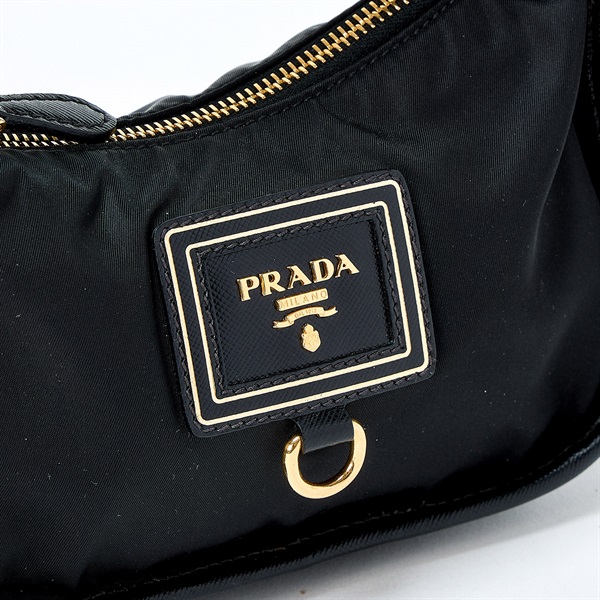 PRADA ロゴ ハンドバッグ BN1409 ブラック ゴールド テスートの画像4