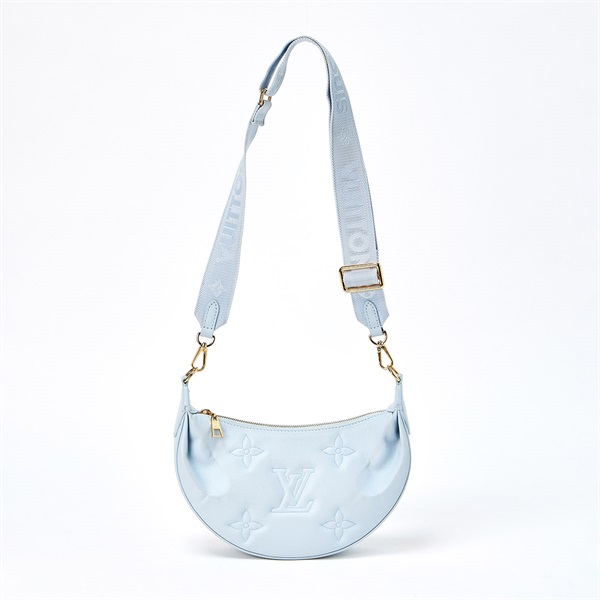 LOUIS VUITTON オーバー ザ ムーン バブルグラム ショルダーバッグ アイスブルー ゴールド カーフレザーの画像4