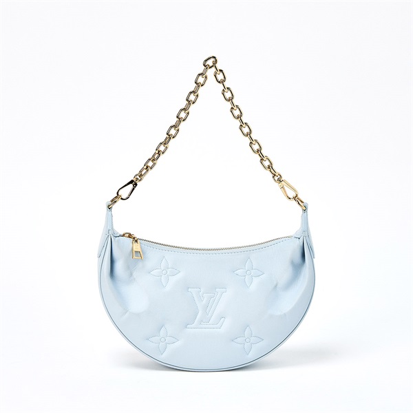 LOUIS VUITTON オーバー ザ ムーン バブルグラム ショルダーバッグ アイスブルー ゴールド カーフレザーの画像5