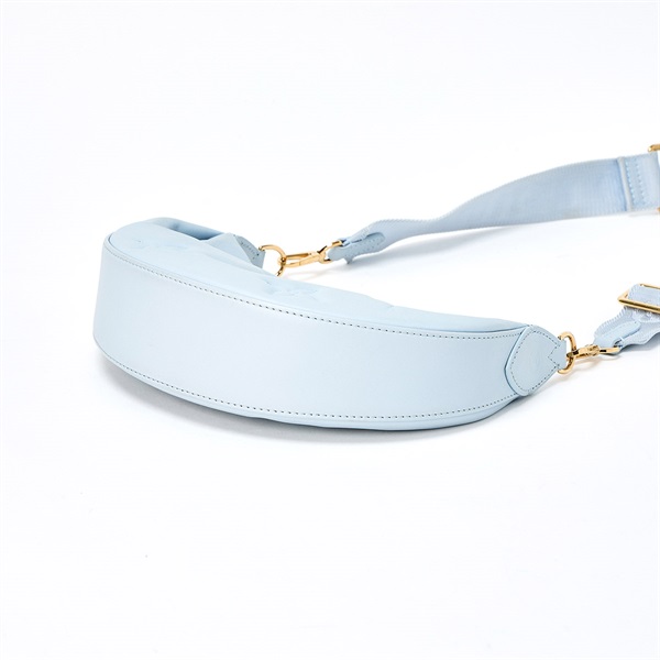 LOUIS VUITTON オーバー ザ ムーン バブルグラム ショルダーバッグ アイスブルー ゴールド カーフレザーの画像6