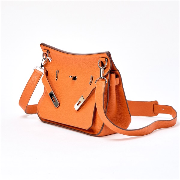 HERMES ジプシエール 28 2010年 □N ショルダーバッグ オレンジ シルバー トリヨンクレマンスの画像1