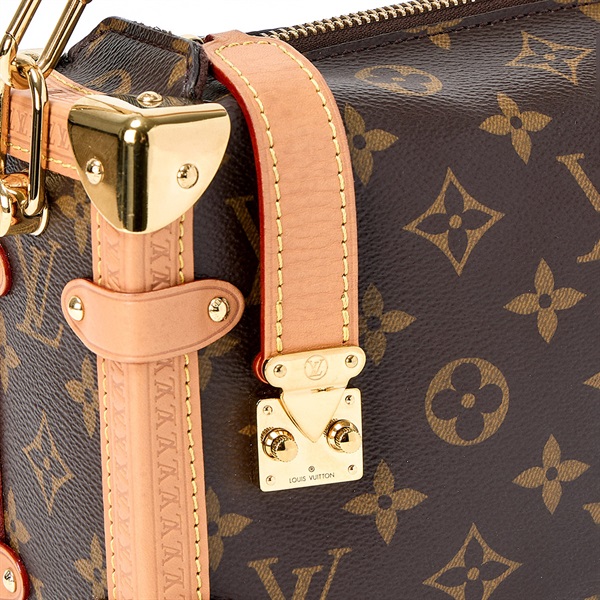 LOUIS VUITTON サイドトランク MM ショルダーバッグ M46815 ブラウン ゴールド PVCの画像4