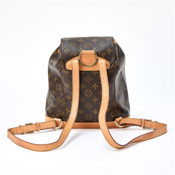 LOUIS VUITTON モンスリ モノグラム MM バックパック M51136 ブラウン ゴールド PVCの画像2