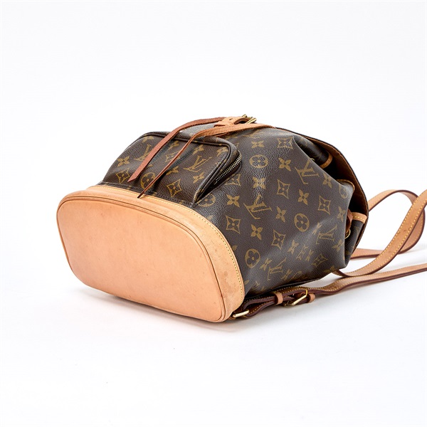 LOUIS VUITTON モンスリ モノグラム MM バックパック M51136 ブラウン ゴールド PVCの画像5