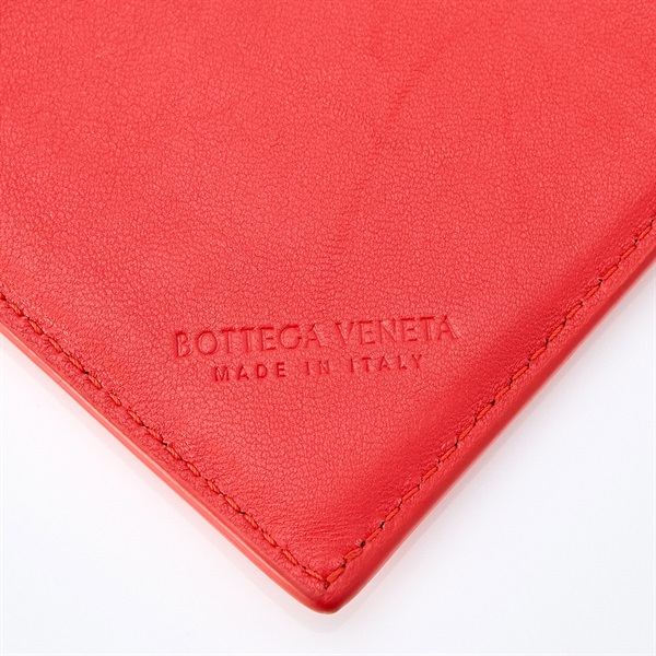 BOTTEGA VENETA カセット ハート カードケース レッド レザーの画像2