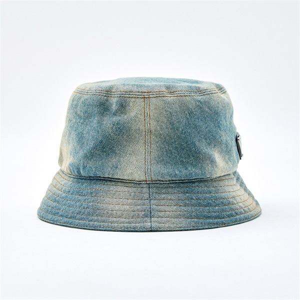 PRADA トライアングル CAPPELLO バケット ハット M  2HC137 12K1 ライトブルー コットンの画像3