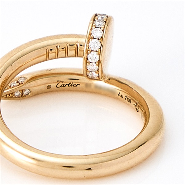 Cartier ジュストアンクル リング クラシックモデル ダイヤモンド 51 ゴールド 750YGの画像2