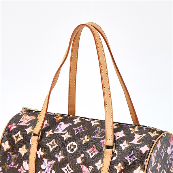 LOUIS VUITTON パピヨン 30 モノグラム ウォーターカラー ハンドバッグ M95753 マロン ゴールド PVCの画像3