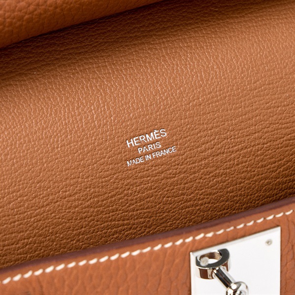 HERMES ジプシエール 28 2010年 □N ショルダーバッグ ゴールド シルバー トリヨンクレマンスの画像6