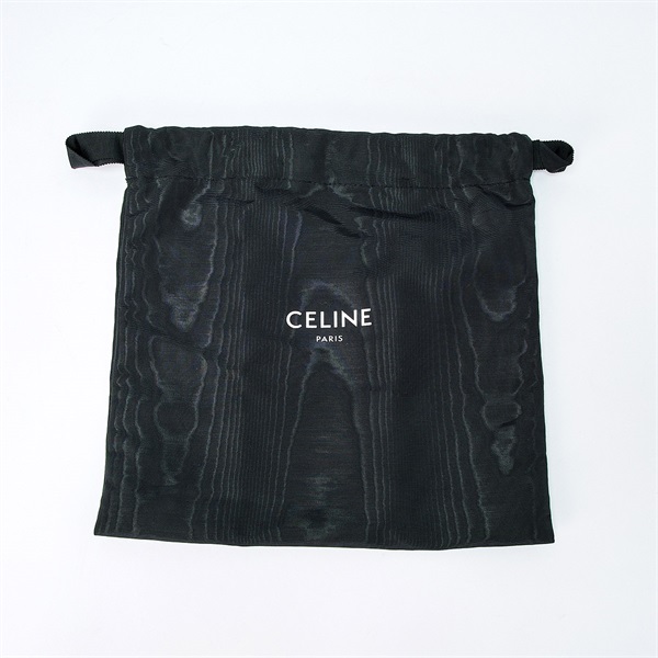 CELINE トリオンフ ティーン ショルダーバッグ ブラック ゴールド シャイニーカーフスキンの画像7
