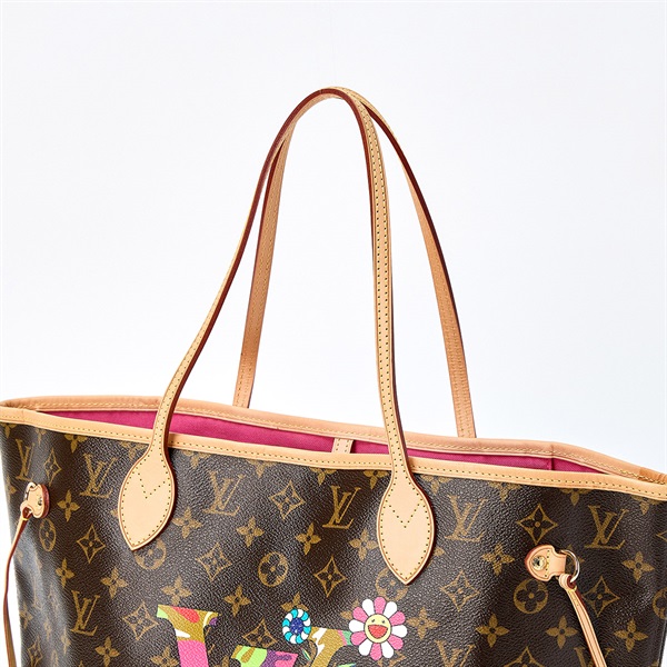 LOUIS VUITTON ネヴァーフル MM モノグラム トートバッグ M95561 ブラウン マルチカラー ゴールド PVCの画像3