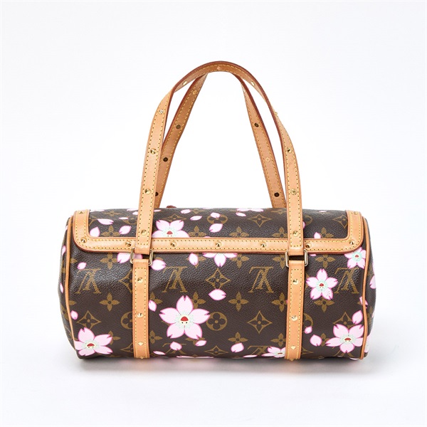 LOUIS VUITTON パピヨン チェリーブロッサム モノグラム 26 ハンドバッグ M92009 ブラウン ピンク ゴールド PVCの画像2