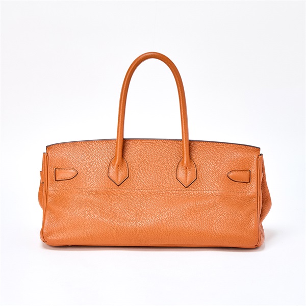 HERMES ショルダー バーキン 2006年 □J ハンドバッグ オレンジ シルバー トリヨンクレマンスの画像2
