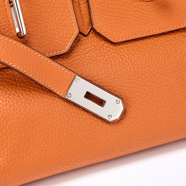 HERMES ショルダー バーキン 2006年 □J ハンドバッグ オレンジ シルバー トリヨンクレマンスの画像5