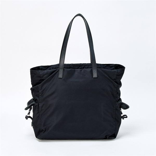 PRADA トライアングル トートバッグ 2VG060 ブラック シルバー テスートの画像2
