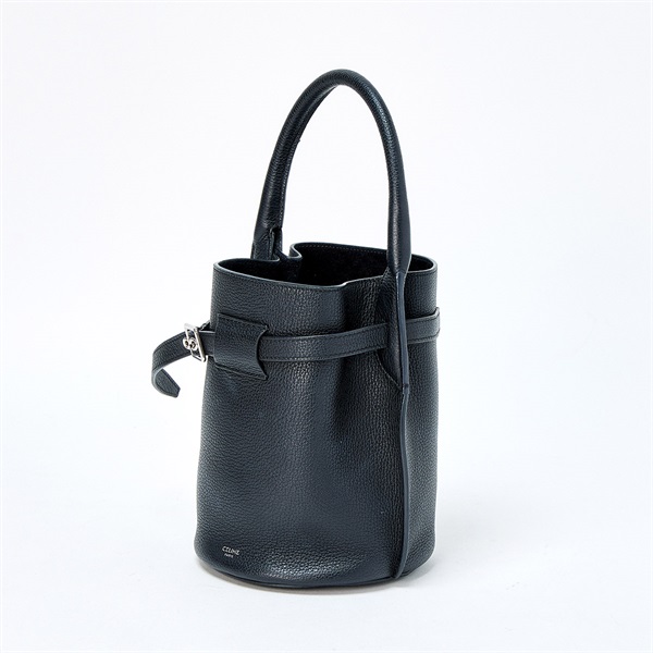 CELINE ビッグバッグ ナノ ハンドバッグ ブラック シルバー レザーの画像1