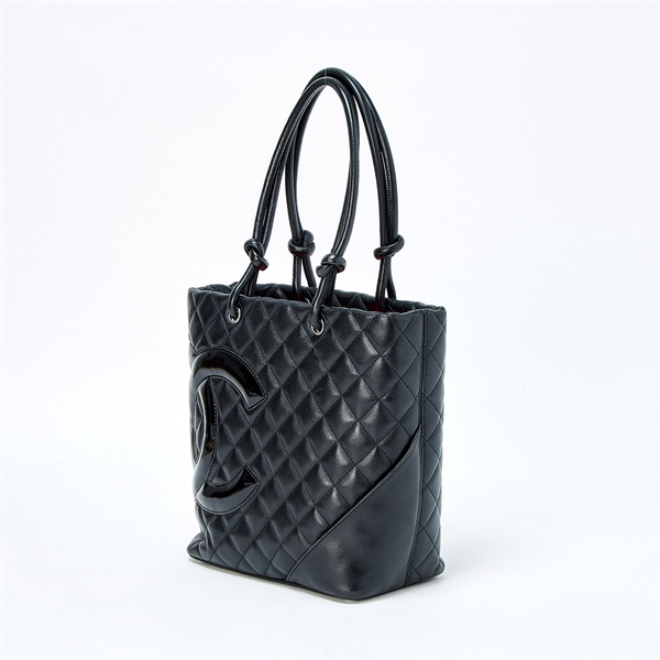 CHANEL マトラッセ カンボン ミディアム 2005年 ハンドバッグ ブラック シルバー ラムスキンの画像1