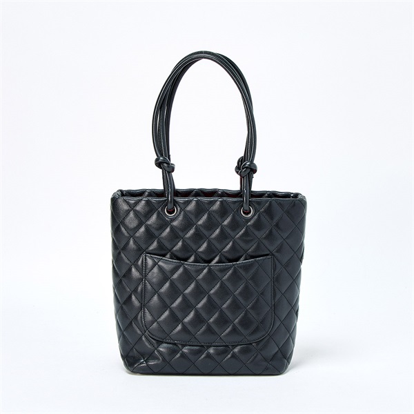 CHANEL マトラッセ カンボン ミディアム 2005年 ハンドバッグ ブラック シルバー ラムスキンの画像2