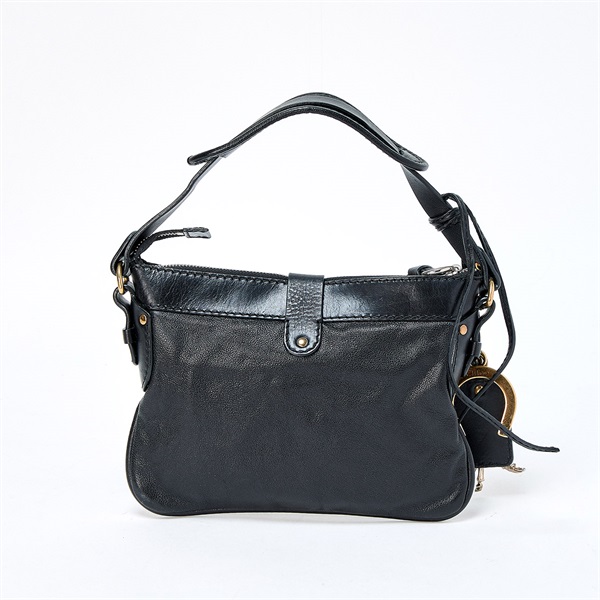 Chloe ケララ ハンドバッグ ブラック ゴールド レザーの画像2