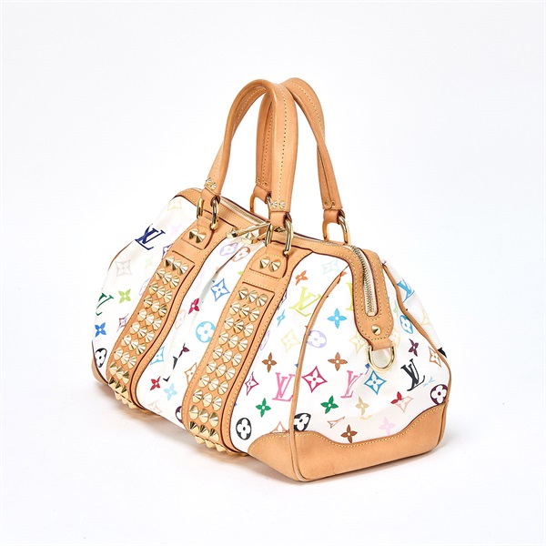LOUIS VUITTON モノグラムマルチカラー コートニーMM ハンドバッグ マルチカラー ホワイト ゴールド PVCの画像1