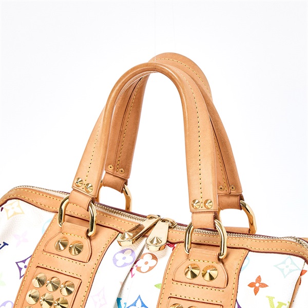 LOUIS VUITTON モノグラムマルチカラー コートニーMM ハンドバッグ マルチカラー ホワイト ゴールド PVCの画像3