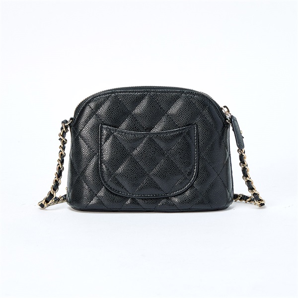 CHANEL マトラッセ ショルダーバッグ ブラック ゴールド キャビアスキンの画像2