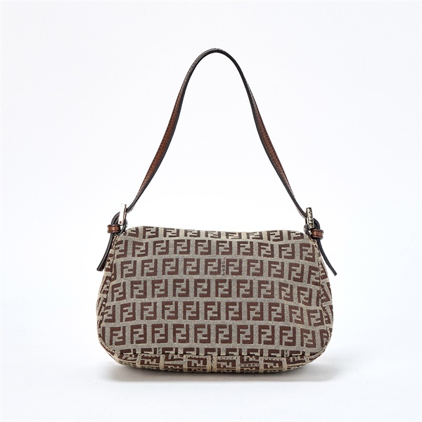 FENDI マンマバゲット ズッキーノ ミニ ショルダーバッグ ベージュ ゴールド キャンバスの画像2