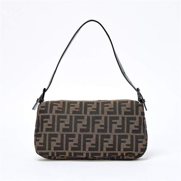 FENDI マンマバゲット ズッカー ショルダーバッグ ブラウン シルバー キャンバスの画像2