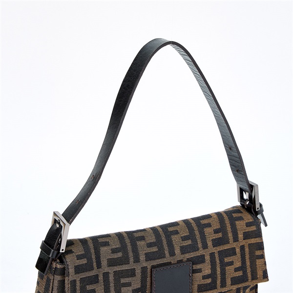 FENDI マンマバゲット ズッカー ショルダーバッグ ブラウン シルバー キャンバスの画像3