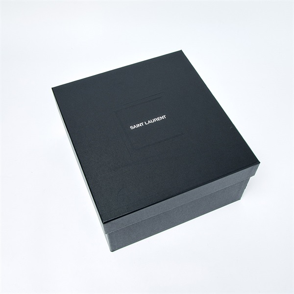 SAINT LAURENT ル・サンカセット ラージ ショルダーバッグ ブラック ゴールド グレインレザーの画像7
