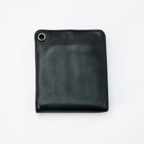 CHROME HEARTS CHクロスボール  1スナップ コンパクトウォレット ブラック シルバー レザー 925の画像1
