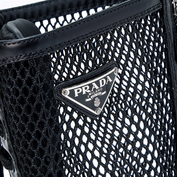PRADA トライアングル ブーツ 37 2/1 ブラック ナイロンの画像5