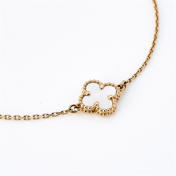 Van Cleef & Arpels スウィート アルハンブラ ブレスレット イエローゴールド ホワイト 750YG マザーオブパールの画像1