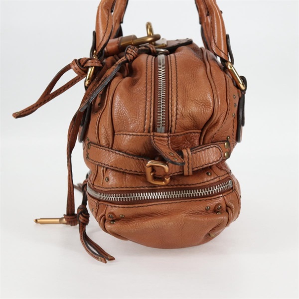 Chloe パディントン ハンドバッグ ブラウン ゴールド レザーの画像2