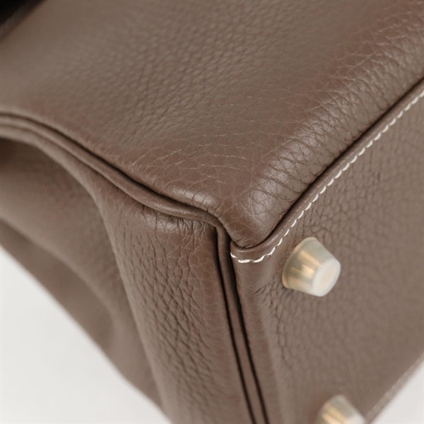 HERMES ケリー 28 2021年 Z ハンドバッグ エトゥープ ゴールド トゴの画像6