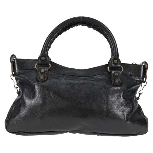 BALENCIAGA ファースト ハンドバッグ 103208 ブラック マットゴールド レザーの画像1