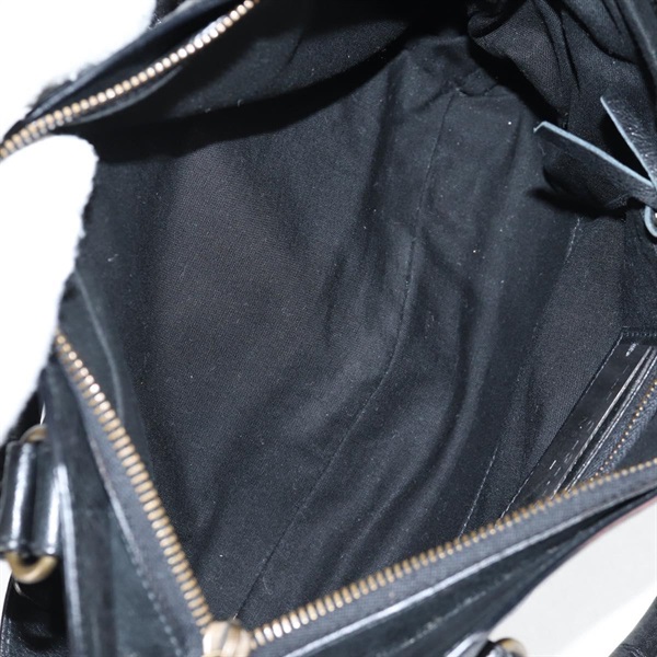 BALENCIAGA ファースト ハンドバッグ 103208 ブラック マットゴールド レザーの画像8