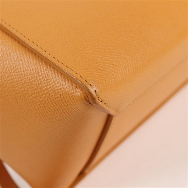 CELINE ベルトバッグ ナノ ハンドバッグ イエロー ゴールド グレインドカーフの画像11