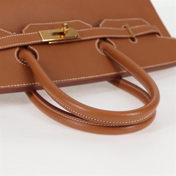 HERMES バーキン 35 1997年 □A ハンドバッグ ゴールド ゴールド クシュベルの画像6