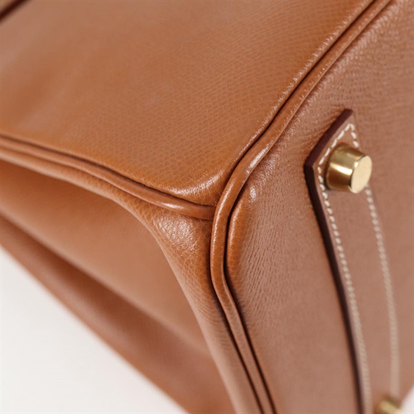 HERMES バーキン 35 1997年 □A ハンドバッグ ゴールド ゴールド クシュベルの画像9