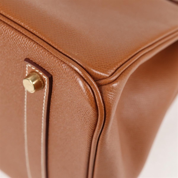 HERMES バーキン 35 1997年 □A ハンドバッグ ゴールド ゴールド クシュベルの画像10