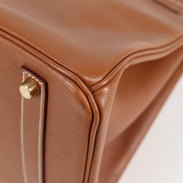 HERMES バーキン 35 1997年 □A ハンドバッグ ゴールド ゴールド クシュベルの画像12