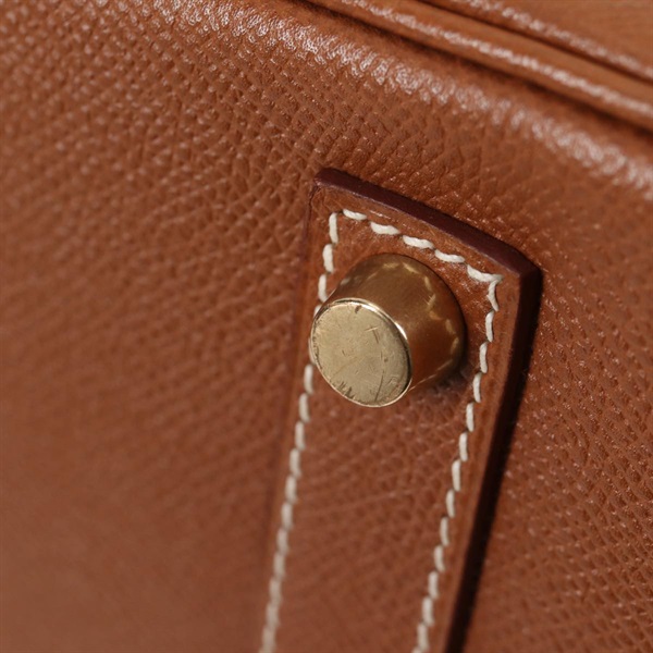HERMES バーキン 35 1997年 □A ハンドバッグ ゴールド ゴールド クシュベルの画像14