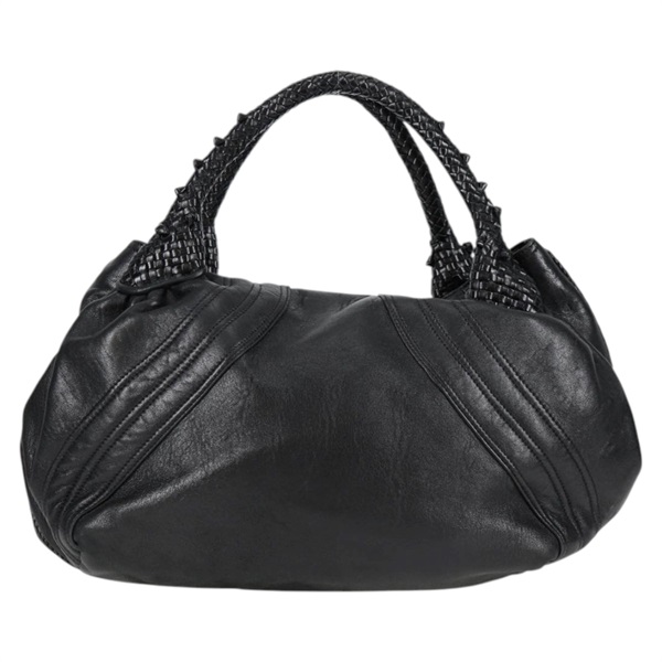 LOEWE スパイバッグ ハンドバッグ ブラック ゴールド レザーの画像2