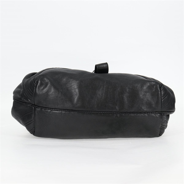 LOEWE スパイバッグ ハンドバッグ ブラック ゴールド レザーの画像8
