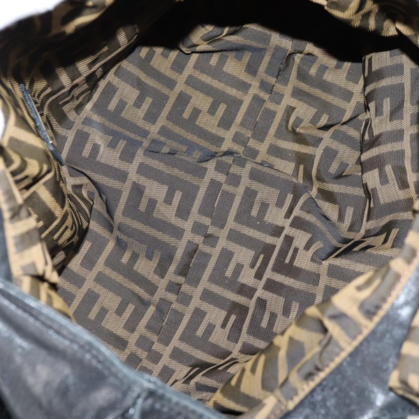 LOEWE スパイバッグ ハンドバッグ ブラック ゴールド レザーの画像17